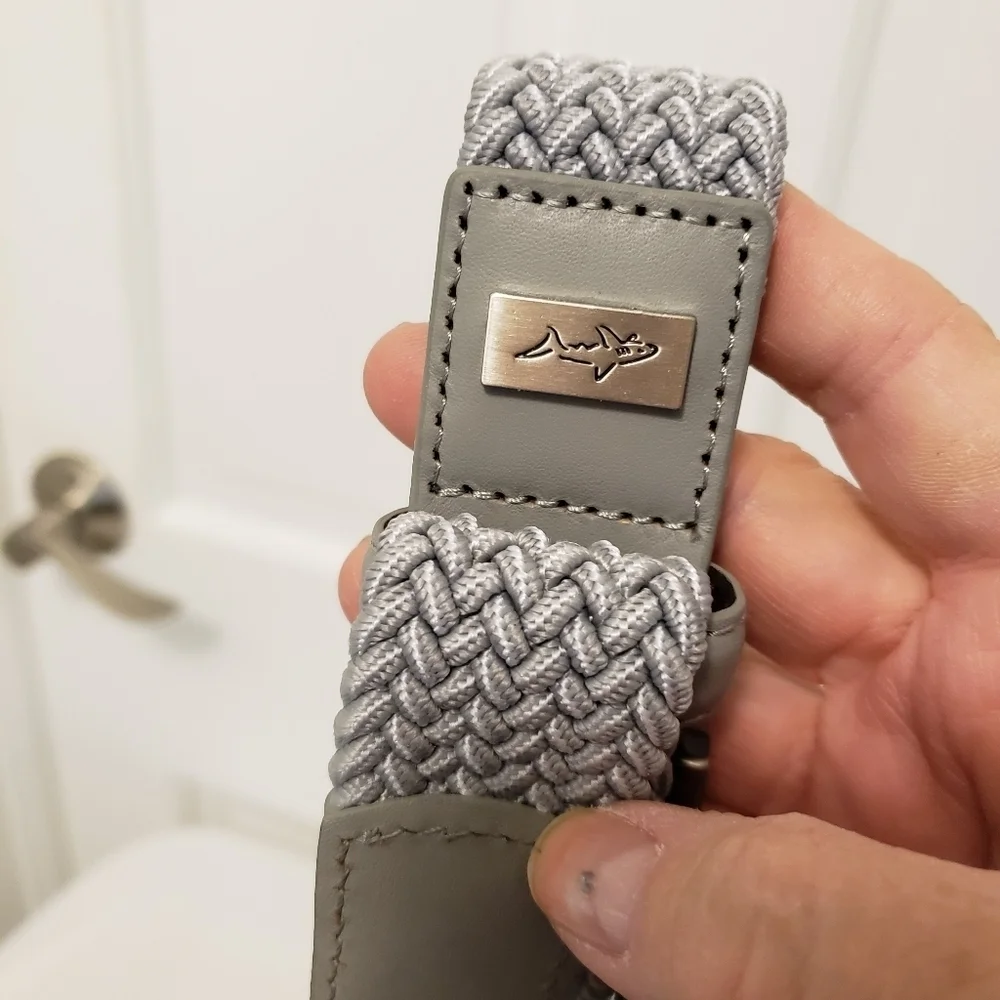 NWT Greg Norman Two Tone Braided Stretch Belt Size 44, Retail $40, Athlesiure